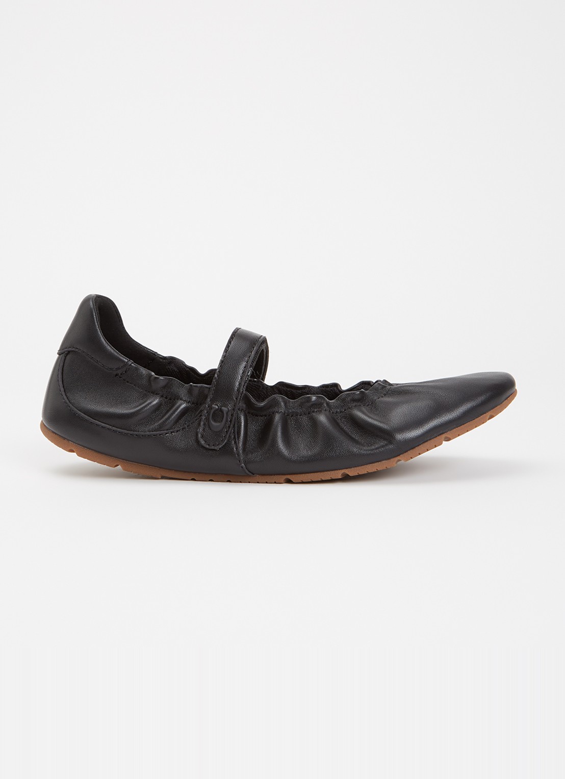 Coach Ballerina van leer - voorkant zwart