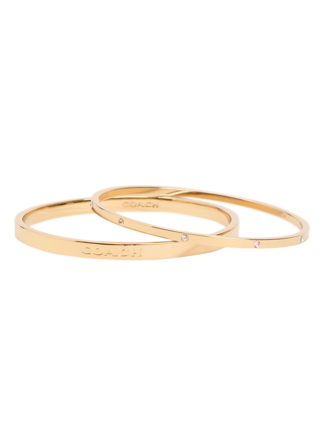 Coach Bangle in set van 2 - voorkant goud
