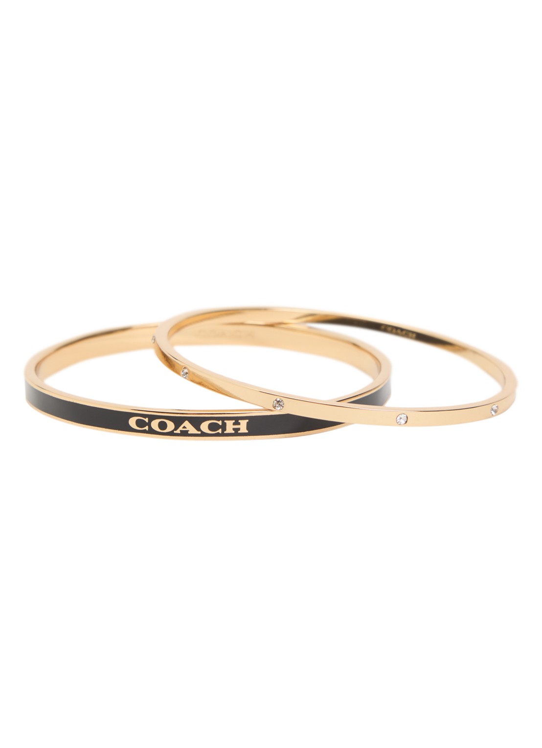 Coach Bangle in set van 2 - voorkant 3 zwart