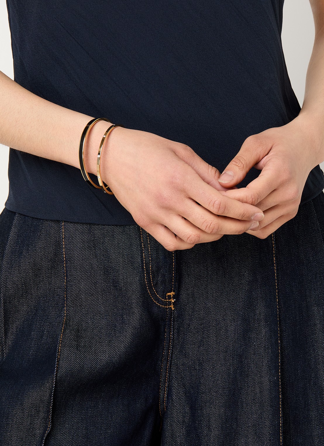 Coach Bangle in set van 2 - voorkant 4 zwart