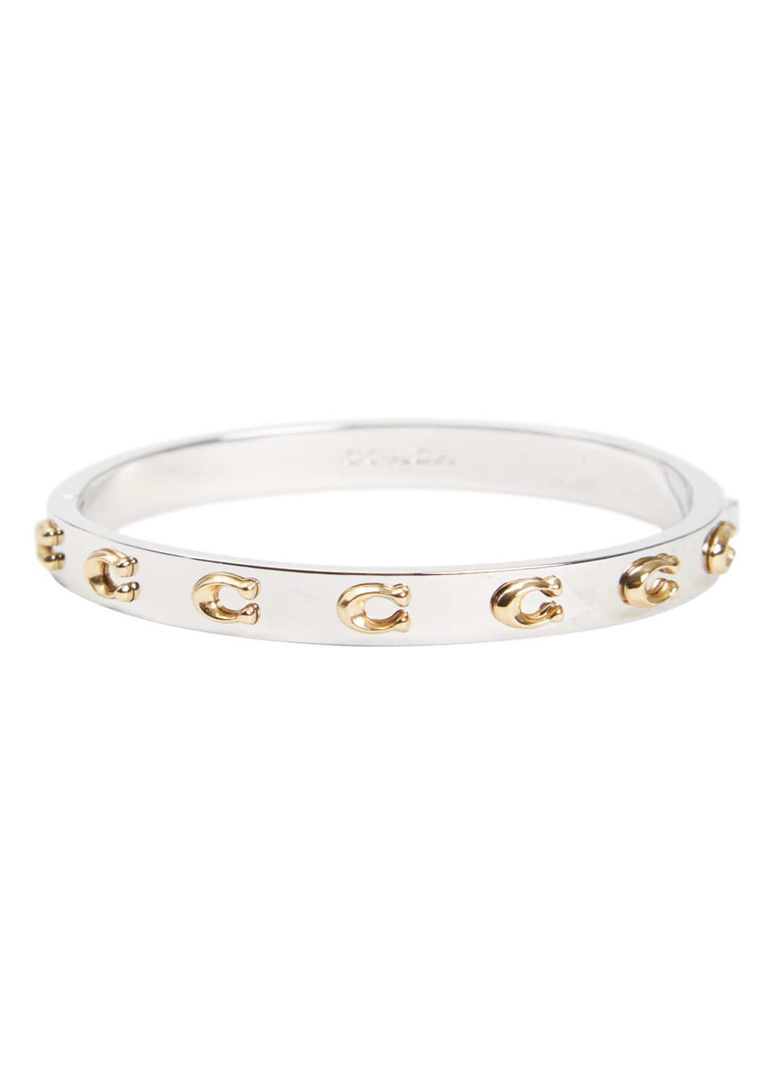 Coach Bangle met logo - voorkant zilver