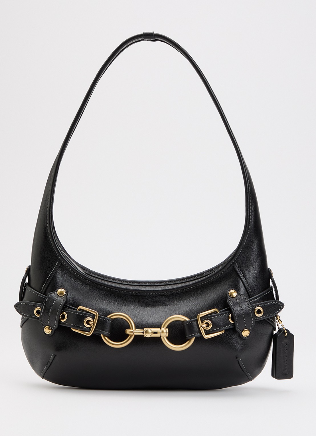 Coach Belted Ergo 26 schoudertas van leer - voorkant 5 zwart