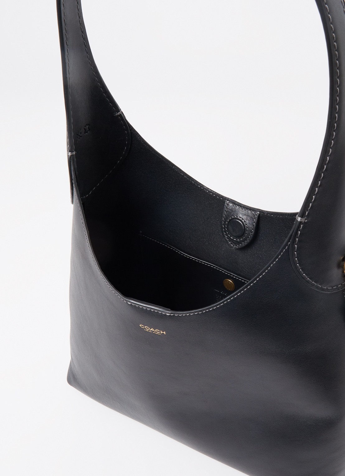 Coach Brooklyn 28 schoudertas van leer - detail 3 zwart