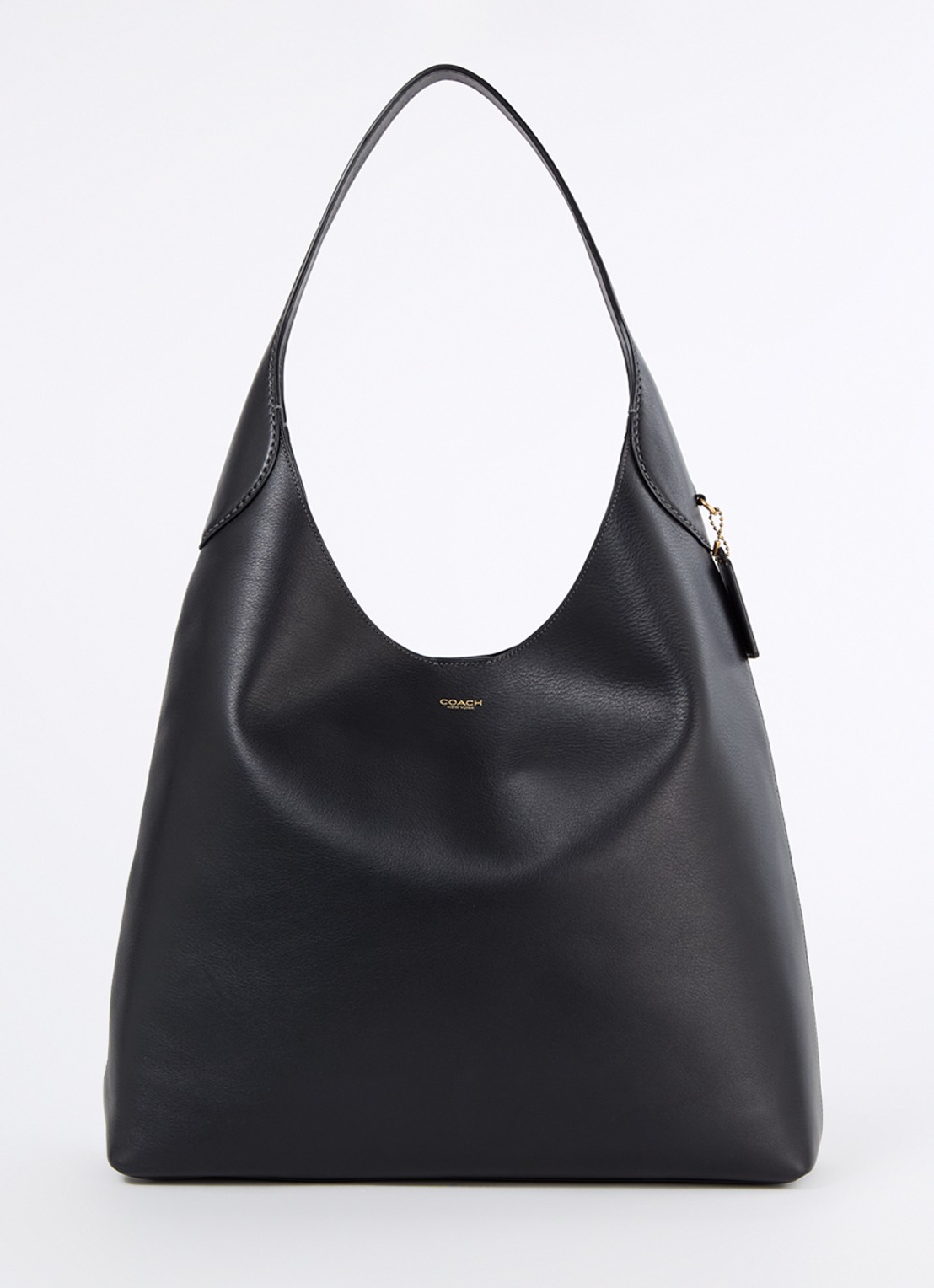 Coach Brooklyn 39 schoudertas van leer - voorkant 2 zwart