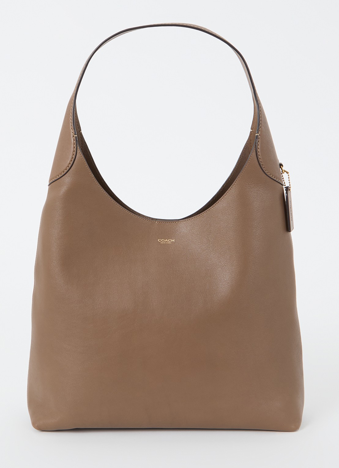 Coach Brooklyn 39 schoudertas van leer - voorkant bruin