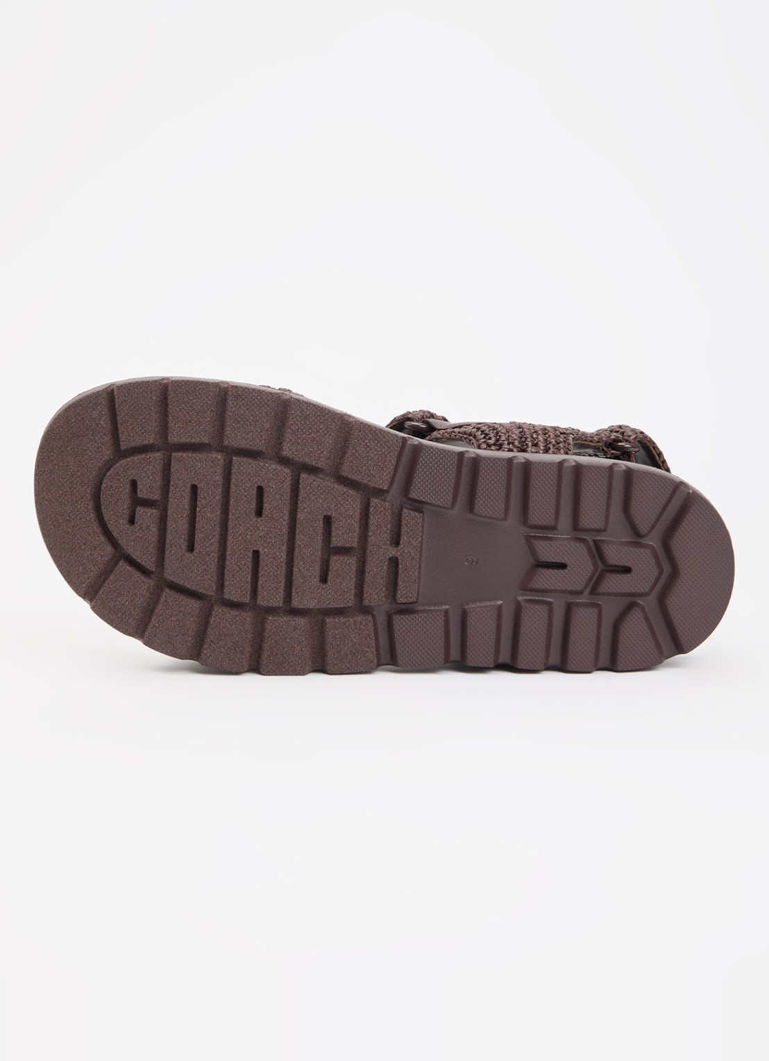 Coach Brynn Raffia sandaal met logo - detail 4 bruin