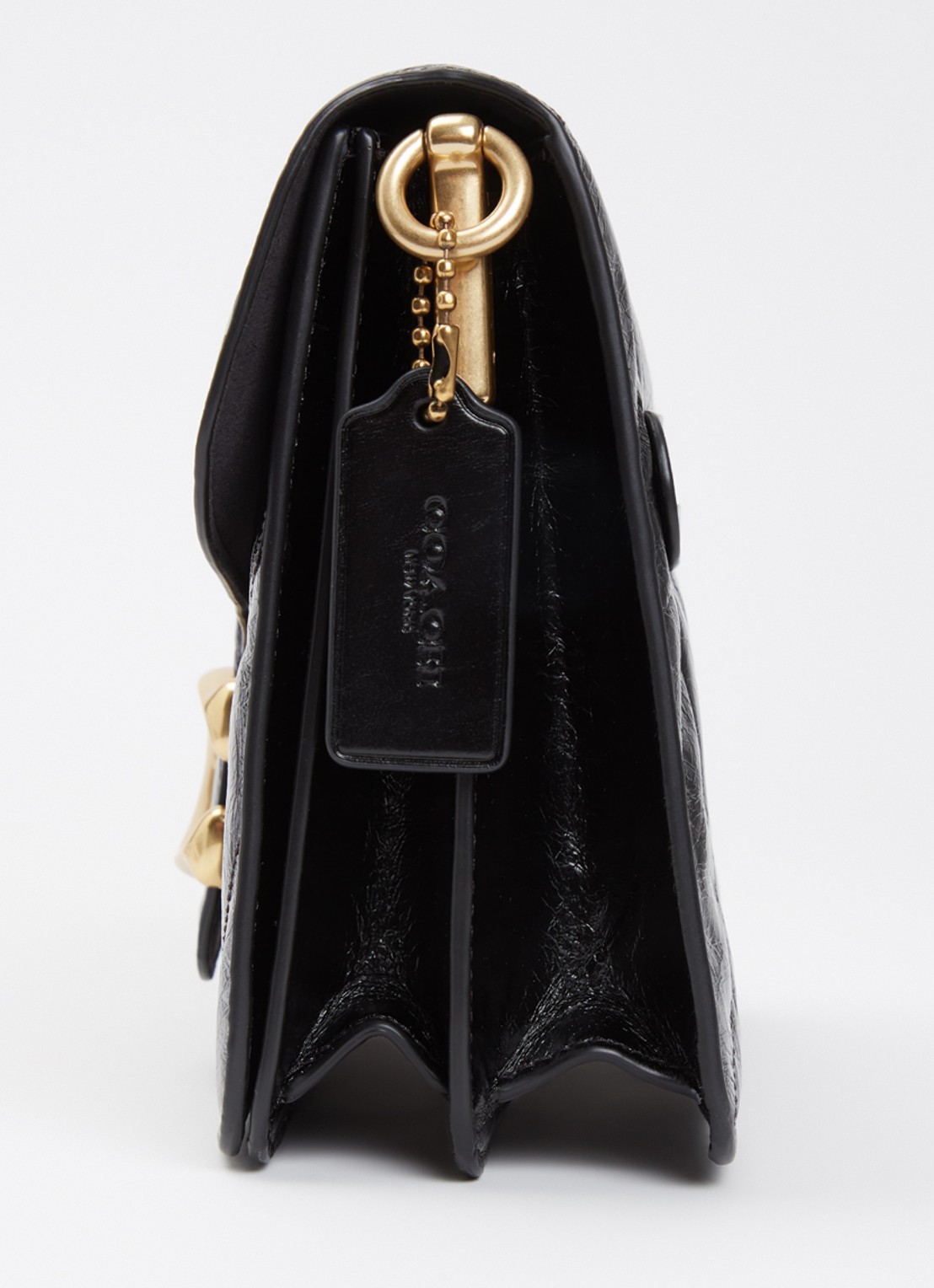 Coach Chain Tabby schoudertas van leer met quilt patroon en afneembare schouderriem - detail 5 zwart