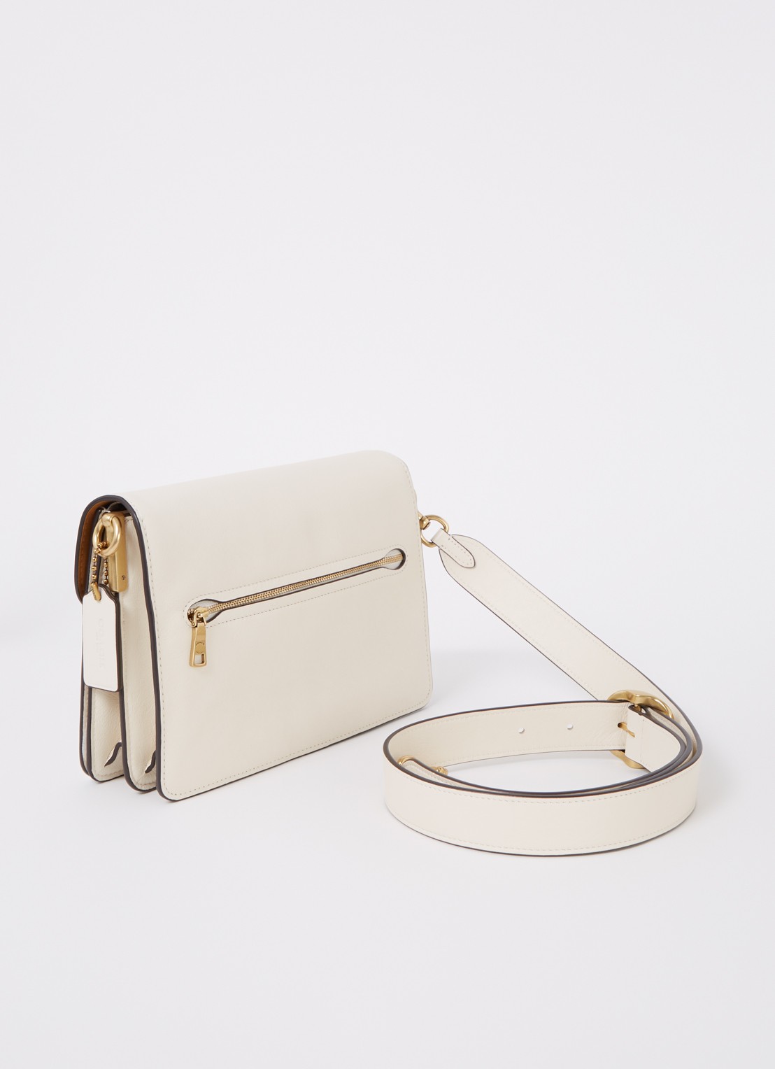 Coach  Chain Tabby schoudertas van leer - achterkant 4 creme