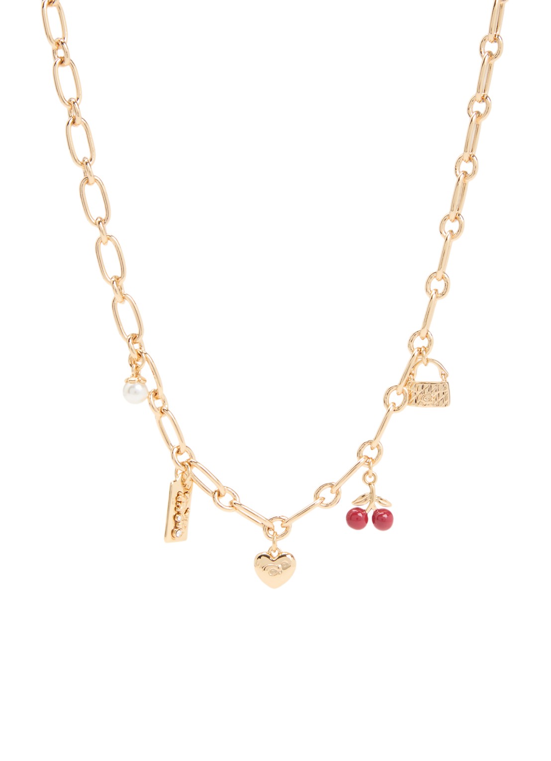 Coach Cherry Mix ketting met hanger - voorkant 3 goud