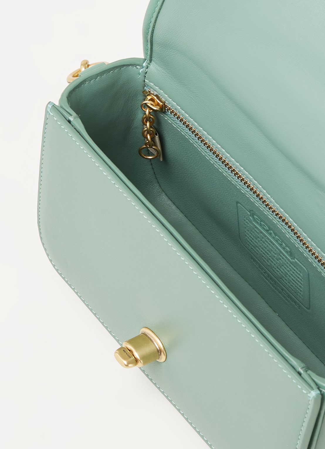Coach Dinky 18 crossbodytas van quilted leer - detail 2 mint