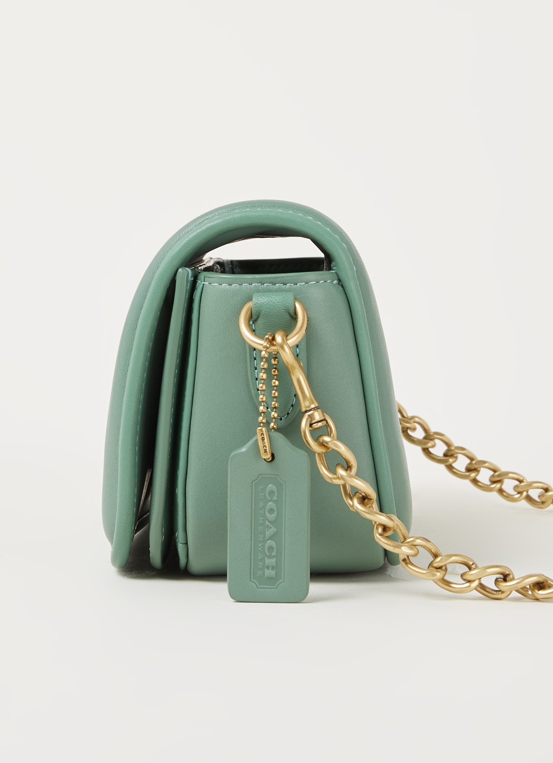 Coach Dinky 18 crossbodytas van quilted leer - detail 3 mint