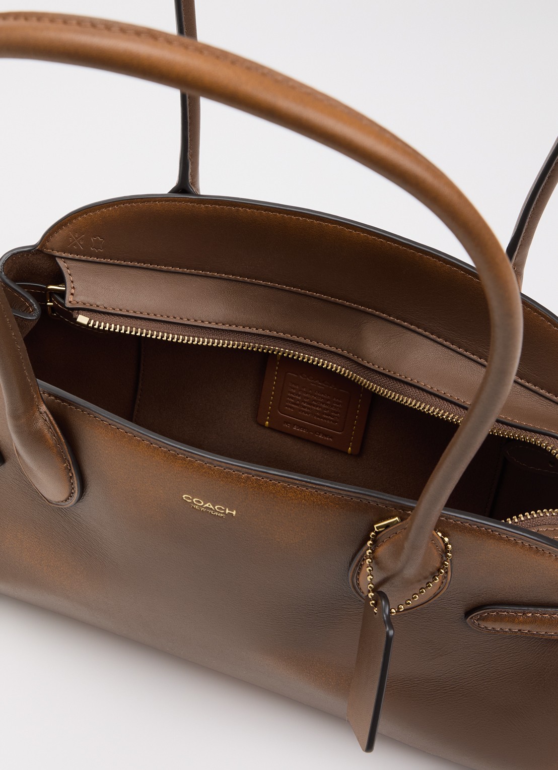 Coach Empire 34 schoudertas van leer - detail 3 bruin