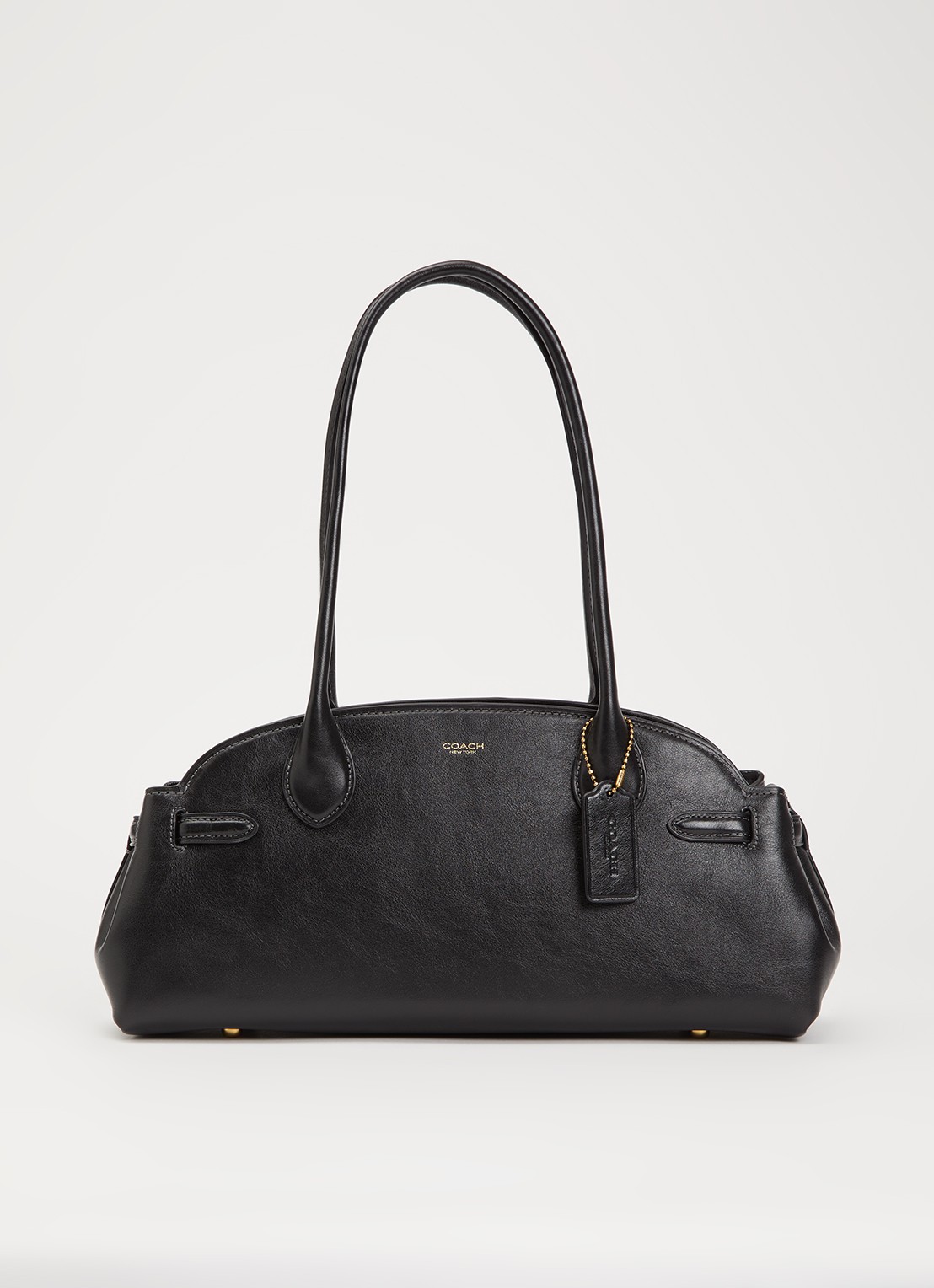 Coach Empire schoudertas van leer - voorkant 5 zwart