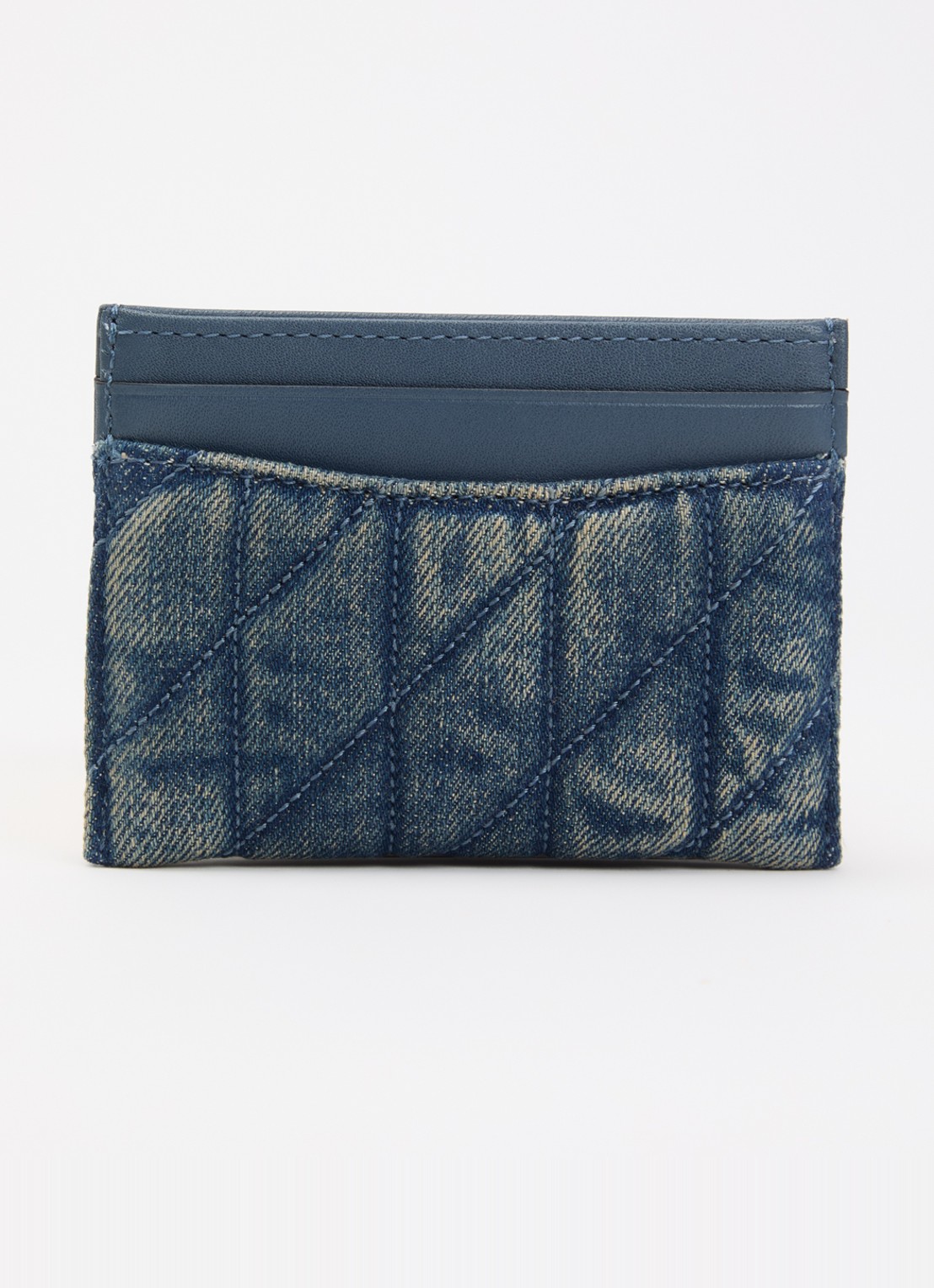 Coach Essential pasjeshouder van denim met quilt patroon - achterkant indigo
