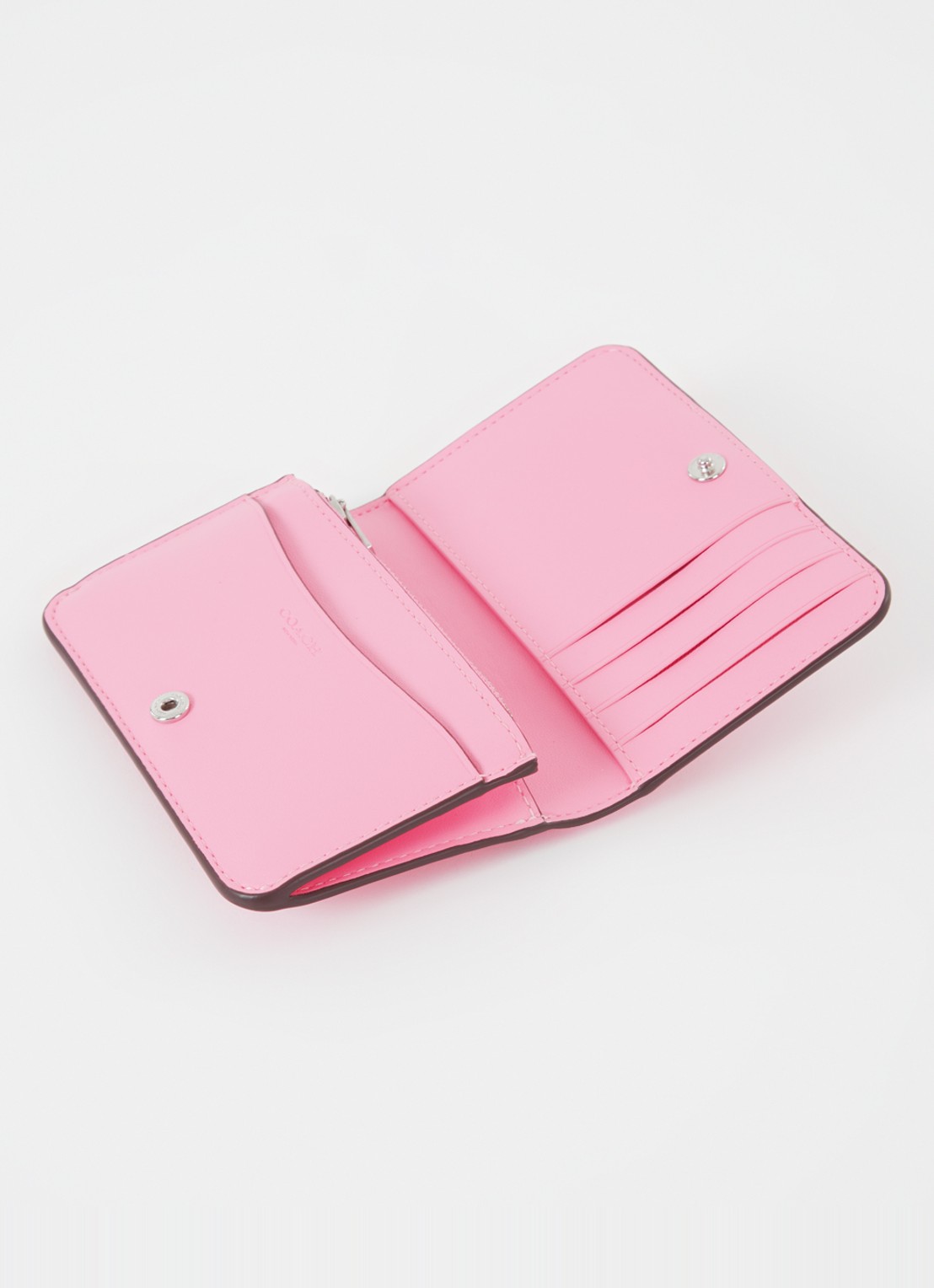Coach Essential Slim portemonnee met logoprint - voorkant 3 roze