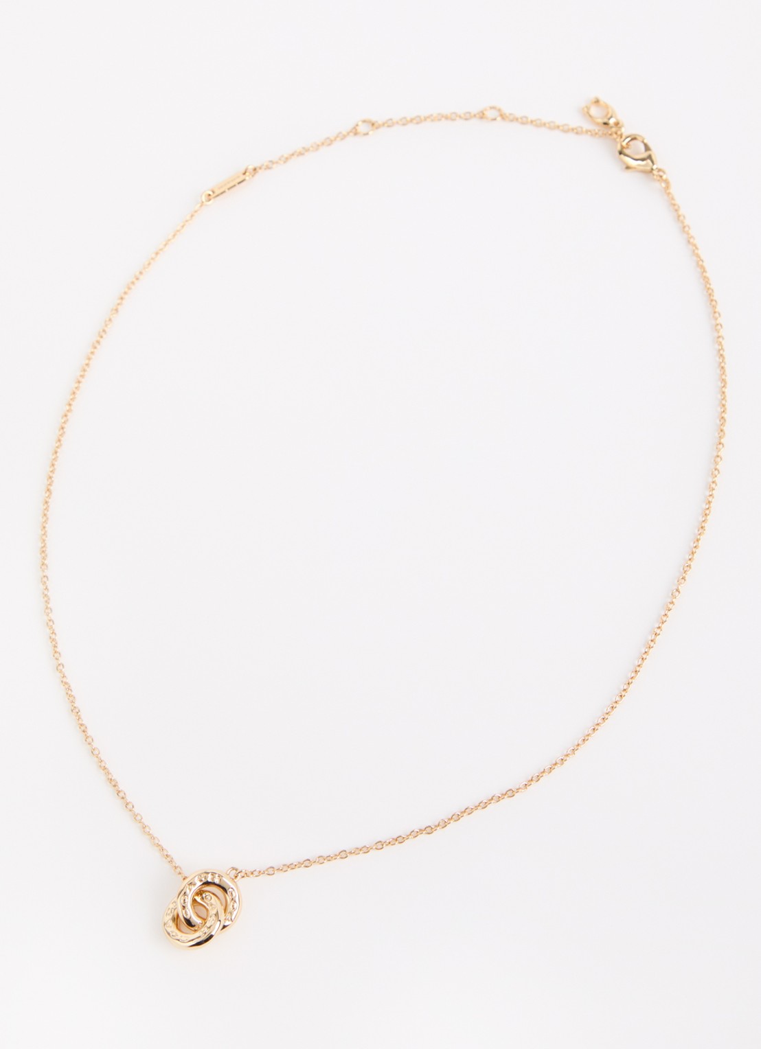 Coach Interlocking Ring ketting - detail goud