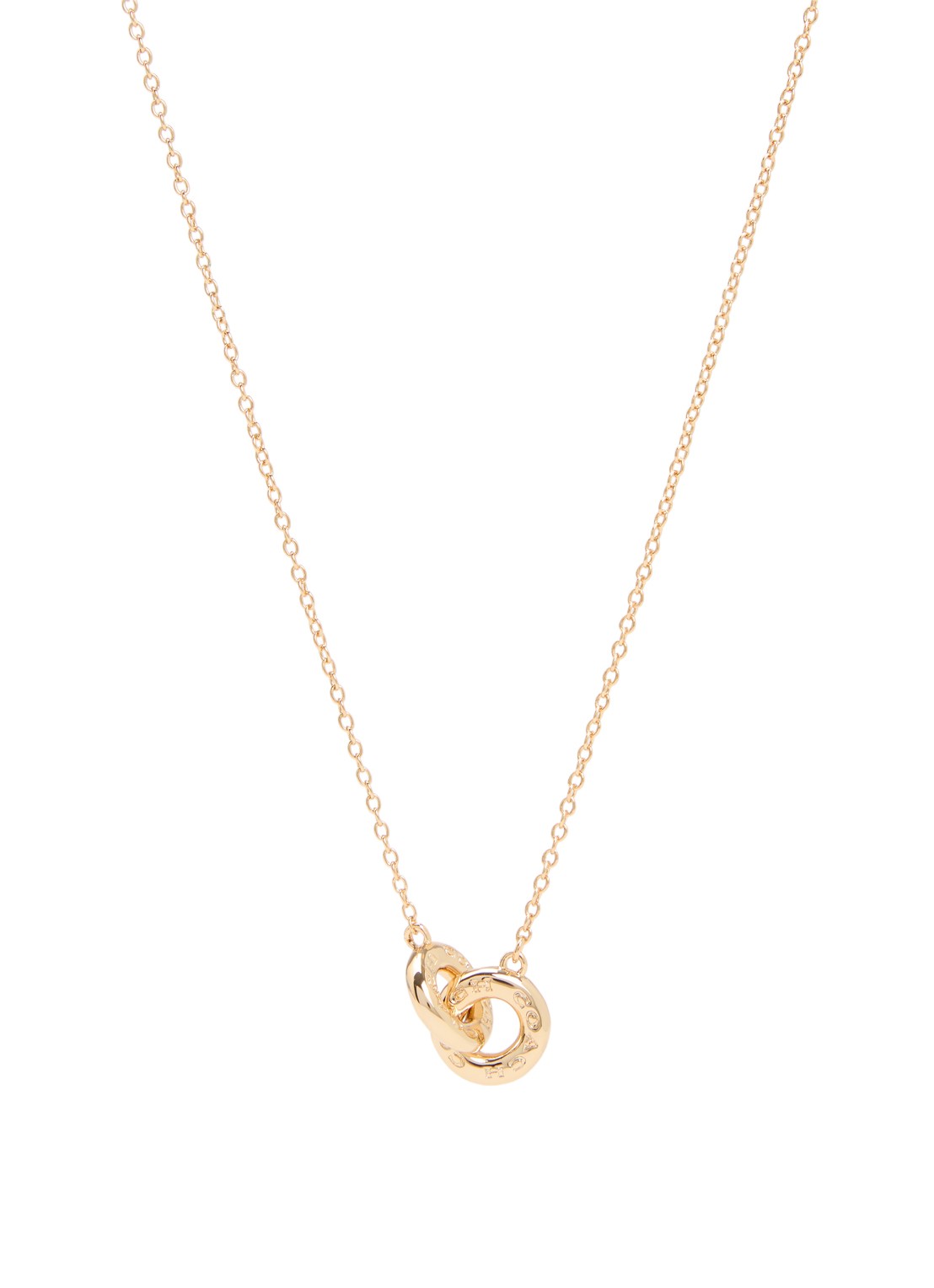 Coach Interlocking Ring ketting - voorkant 3 goud