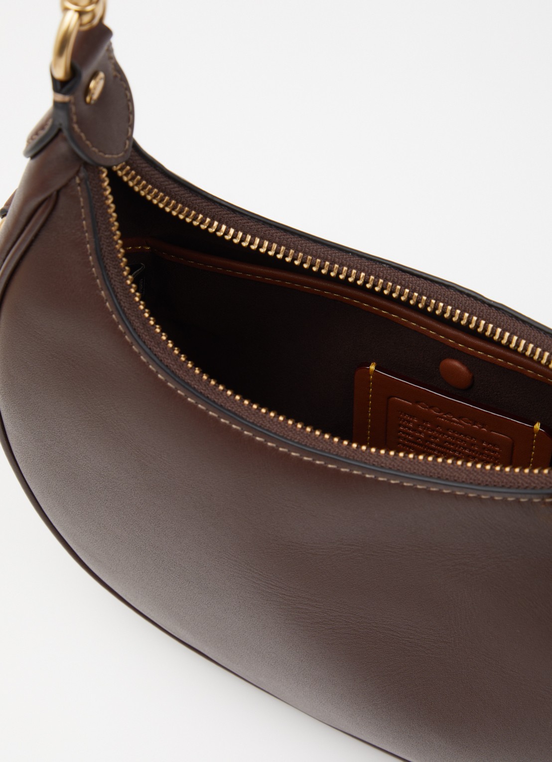 Coach Jonie 22 schoudertas van leer - detail 4 donkerbruin