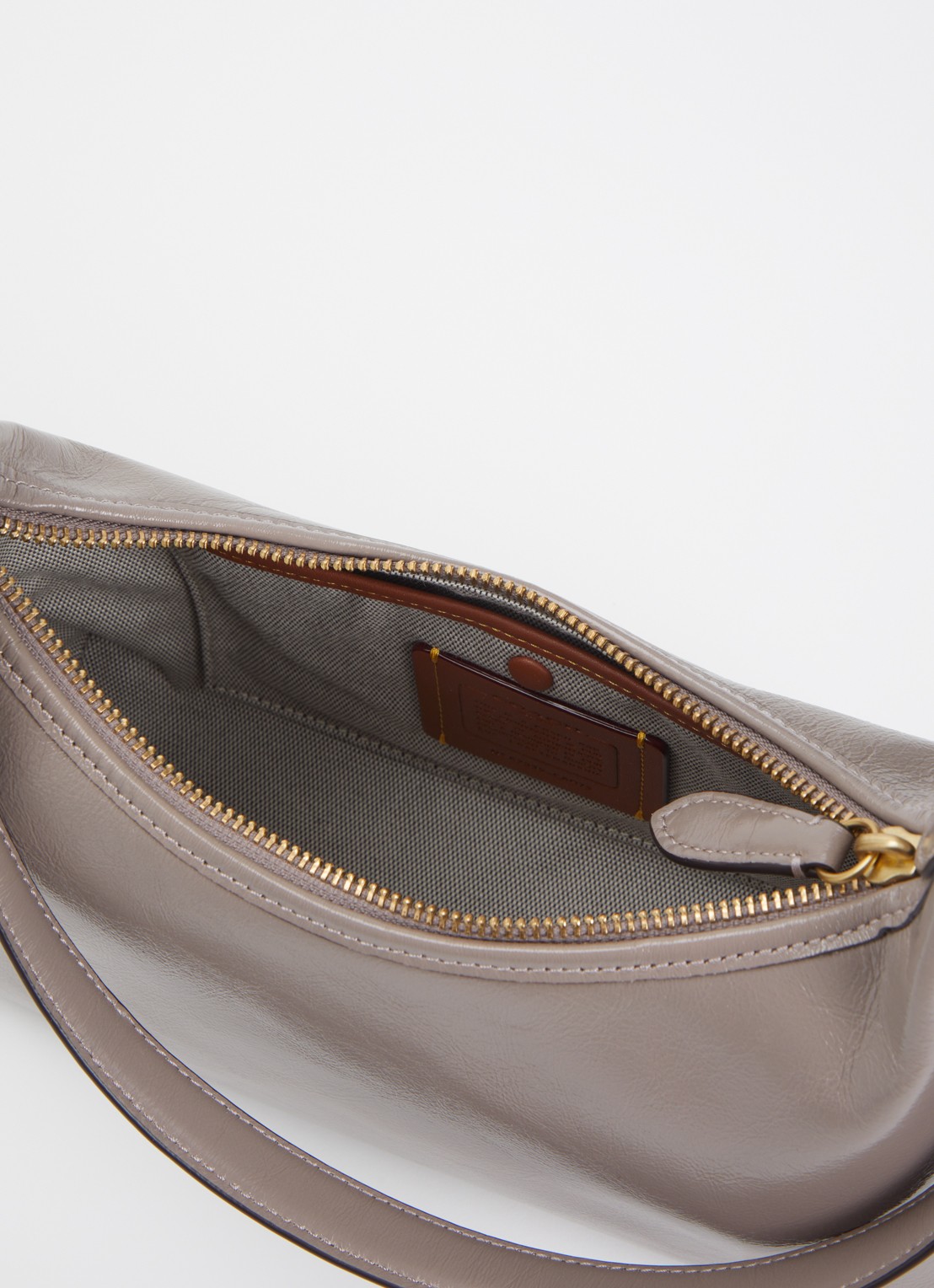 Coach Juliet 25 schoudertas van leer met afneembare schouderriem - detail 5 taupe