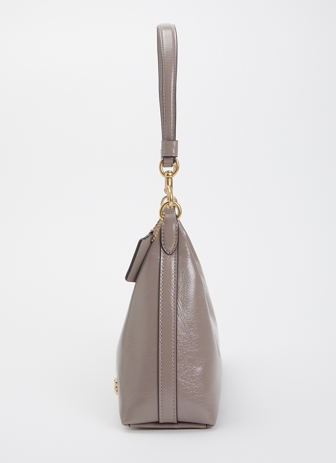 Coach Juliet 25 schoudertas van leer met afneembare schouderriem - detail 6 taupe