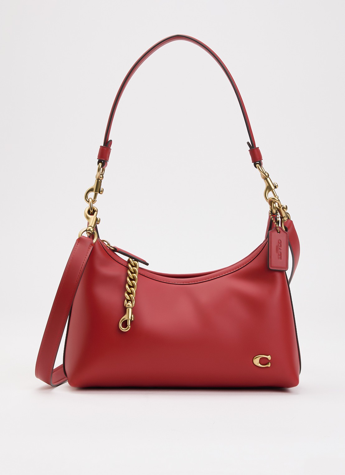Coach Juliet 25 schoudertas van leer met logo  - voorkant 5 rood