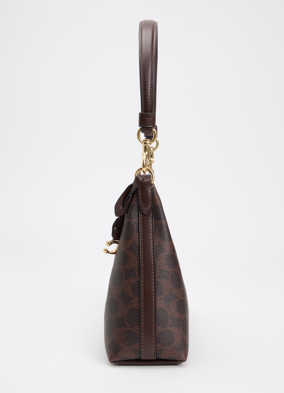 Coach Juliet 25 schoudertas van leer met logoprint - detail 5 donkerbruin