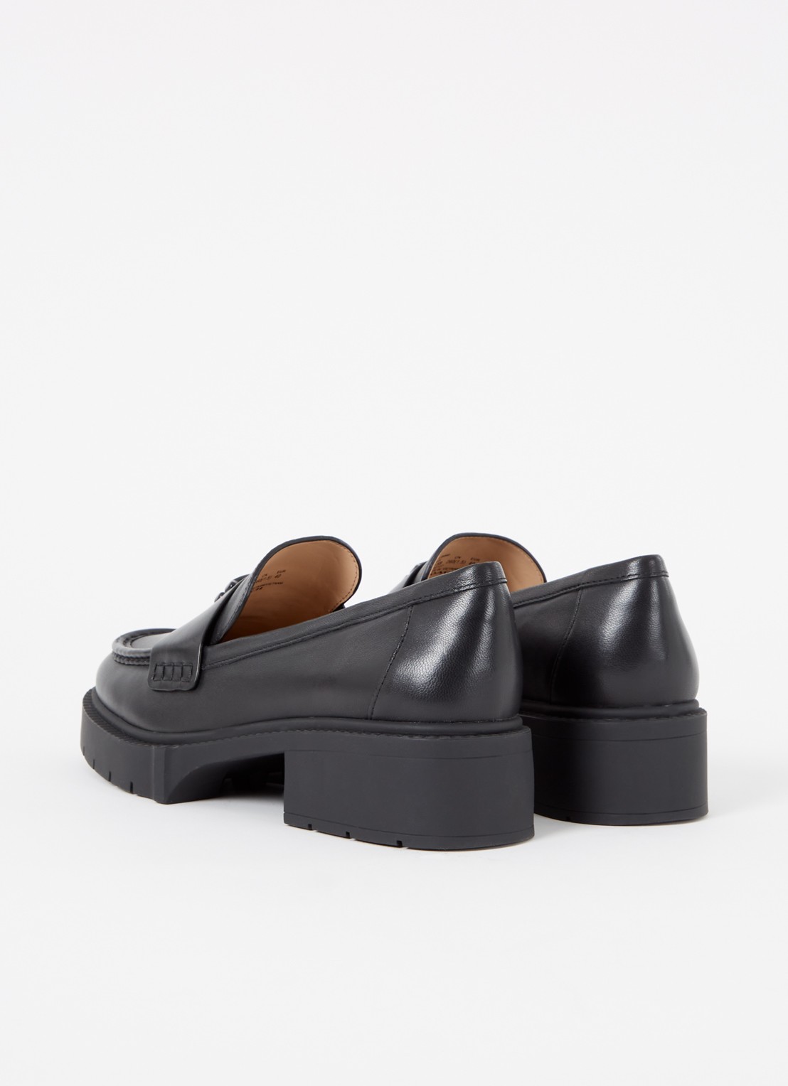 Coach Leah loafer van leer met logo - achterkant 2 zwart