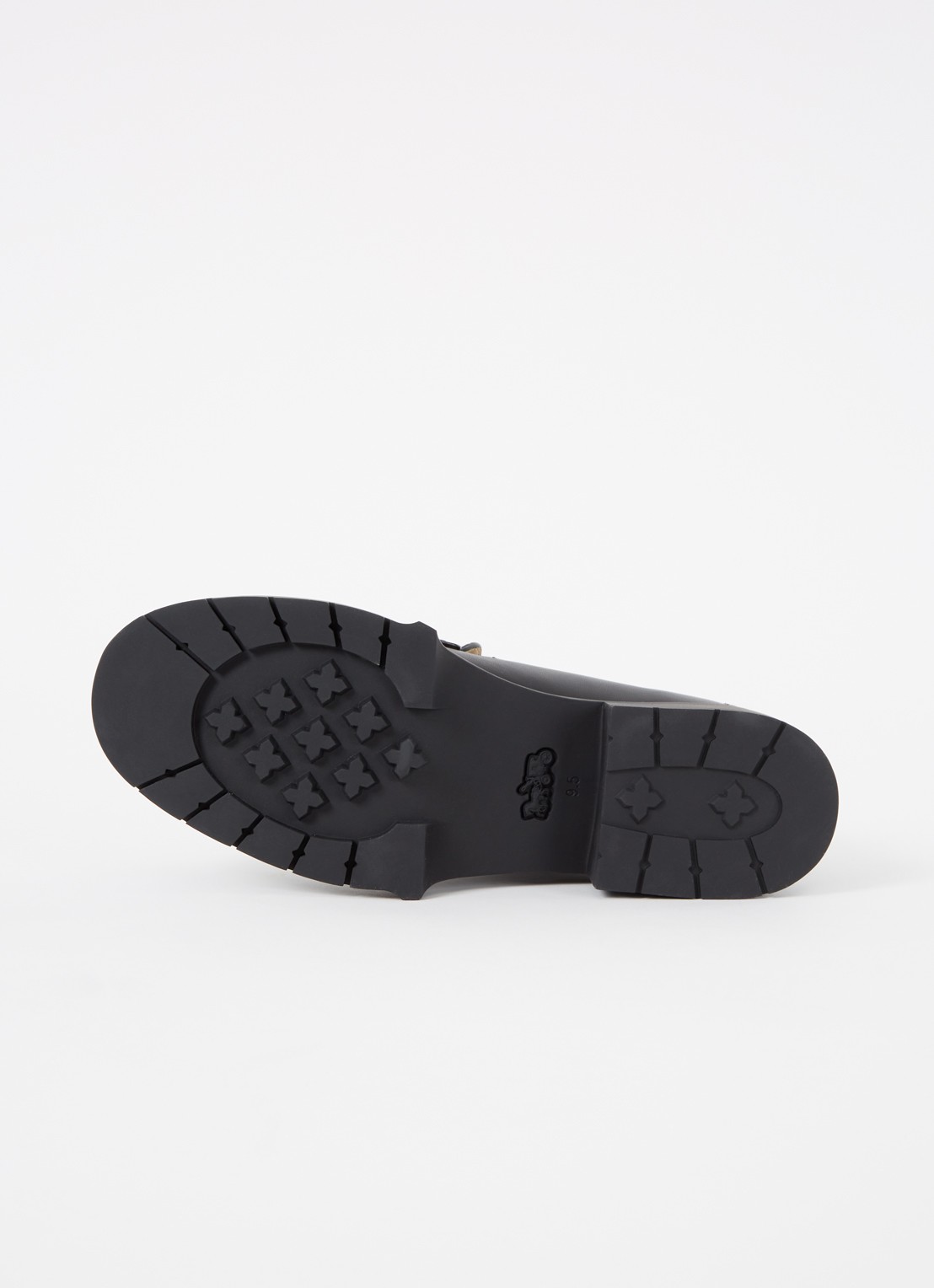 Coach Leah loafer van leer met logo - detail 5 zwart