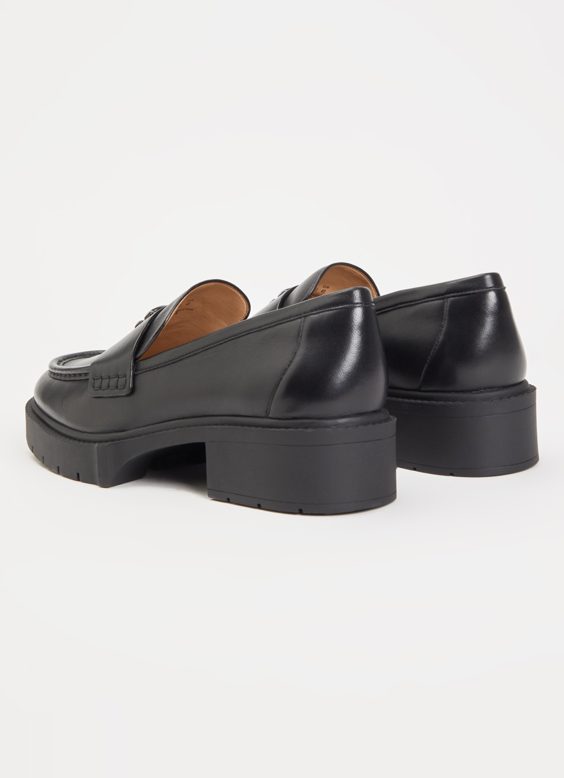 Coach Leah loafer van leer met logo - achterkant 5 zwart