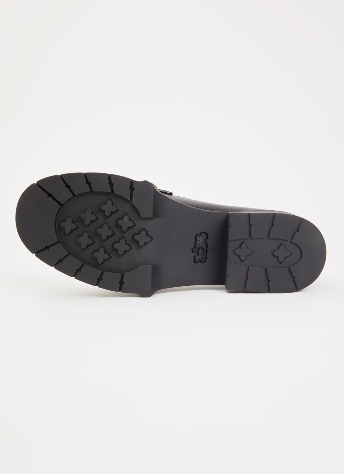 Coach Leah loafer van leer met logo - detail 4 zwart