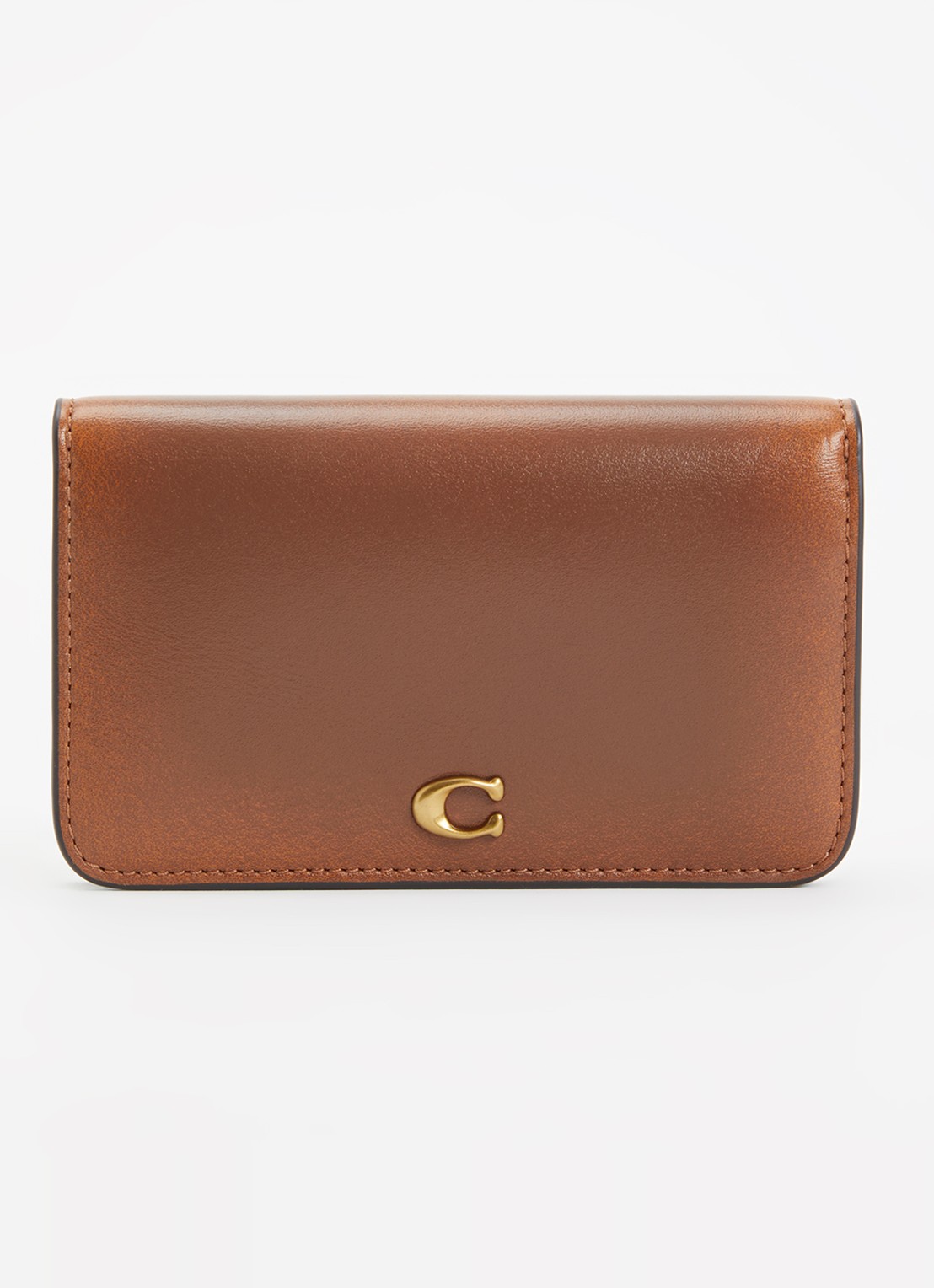 Coach Loved L portemonnee van kalfsleer - voorkant 2 cognac