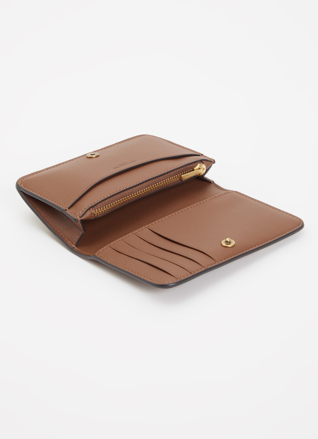 Coach Loved L portemonnee van kalfsleer - voorkant 3 cognac
