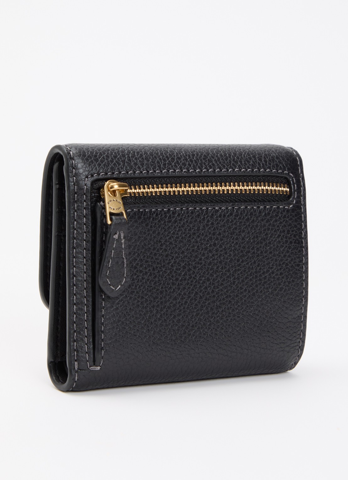 Coach Mila Small portemonnee van leer met logo - achterkant zwart