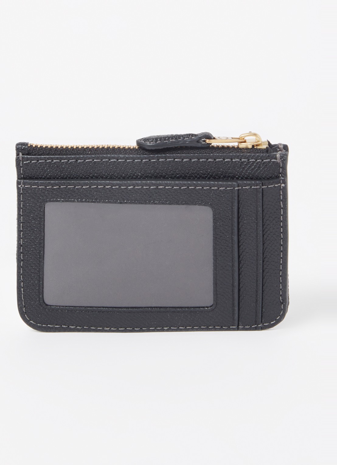 Coach Mini ID pasjeshouder van leer - detail 2 zwart