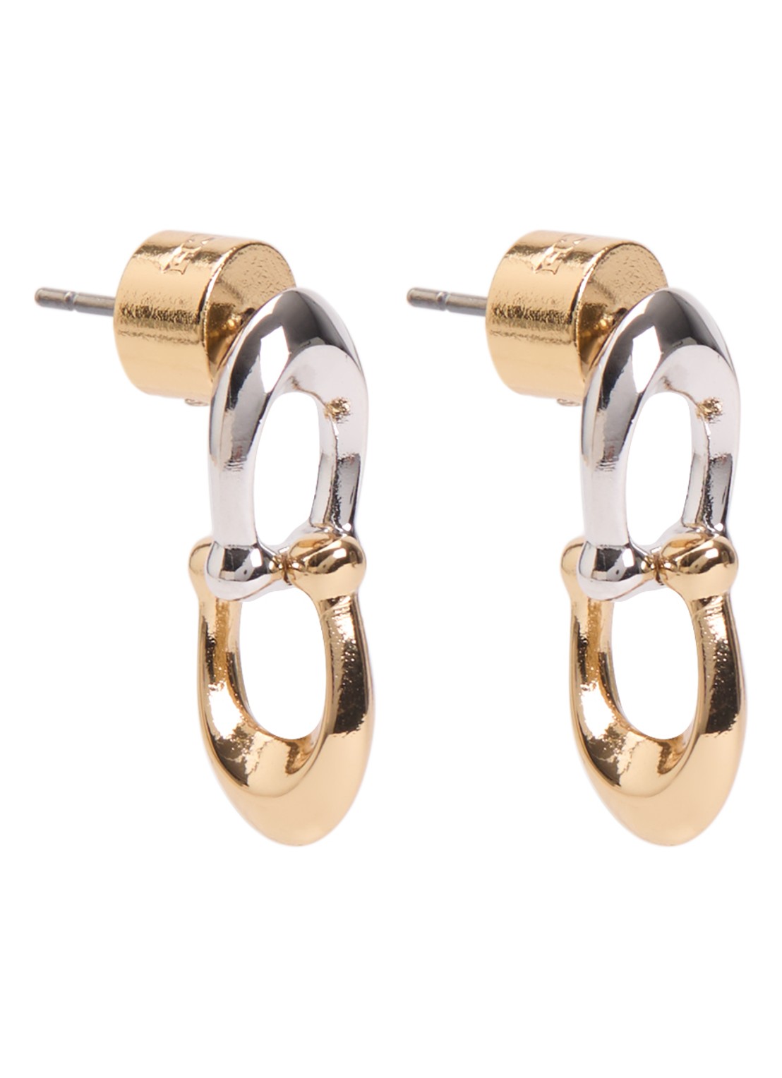 Coach Oorstekers met hanger - voorkant zilver