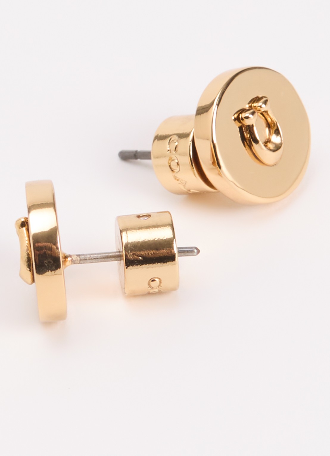 Coach Oorstekers met logo - detail 3 goud