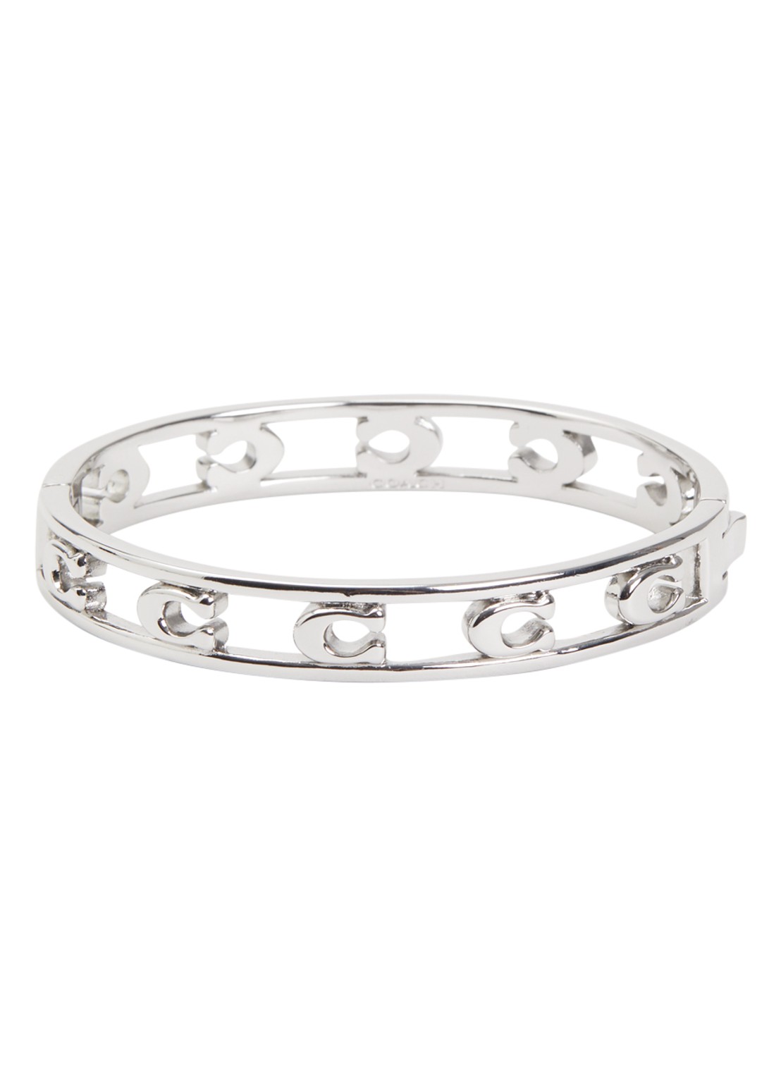 Coach Open C Hinged bangle - voorkant zilver