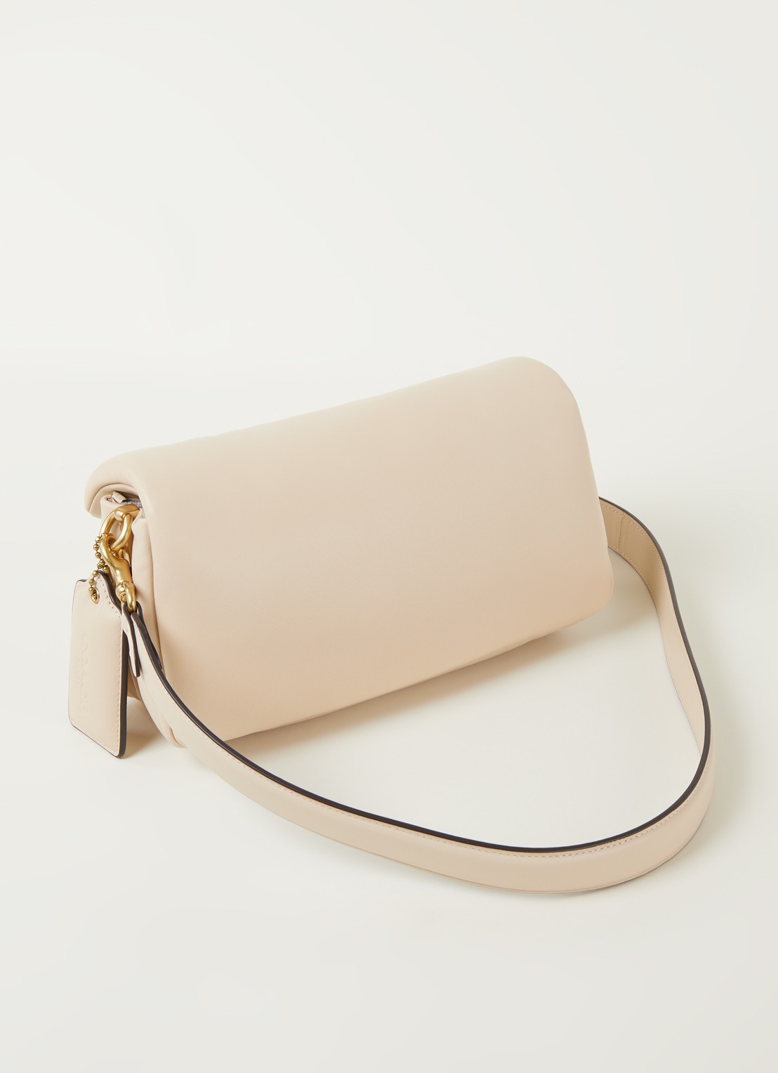 Coach Pillow Tabby 26 gewatteerde schoudertas van leer - achterkant creme