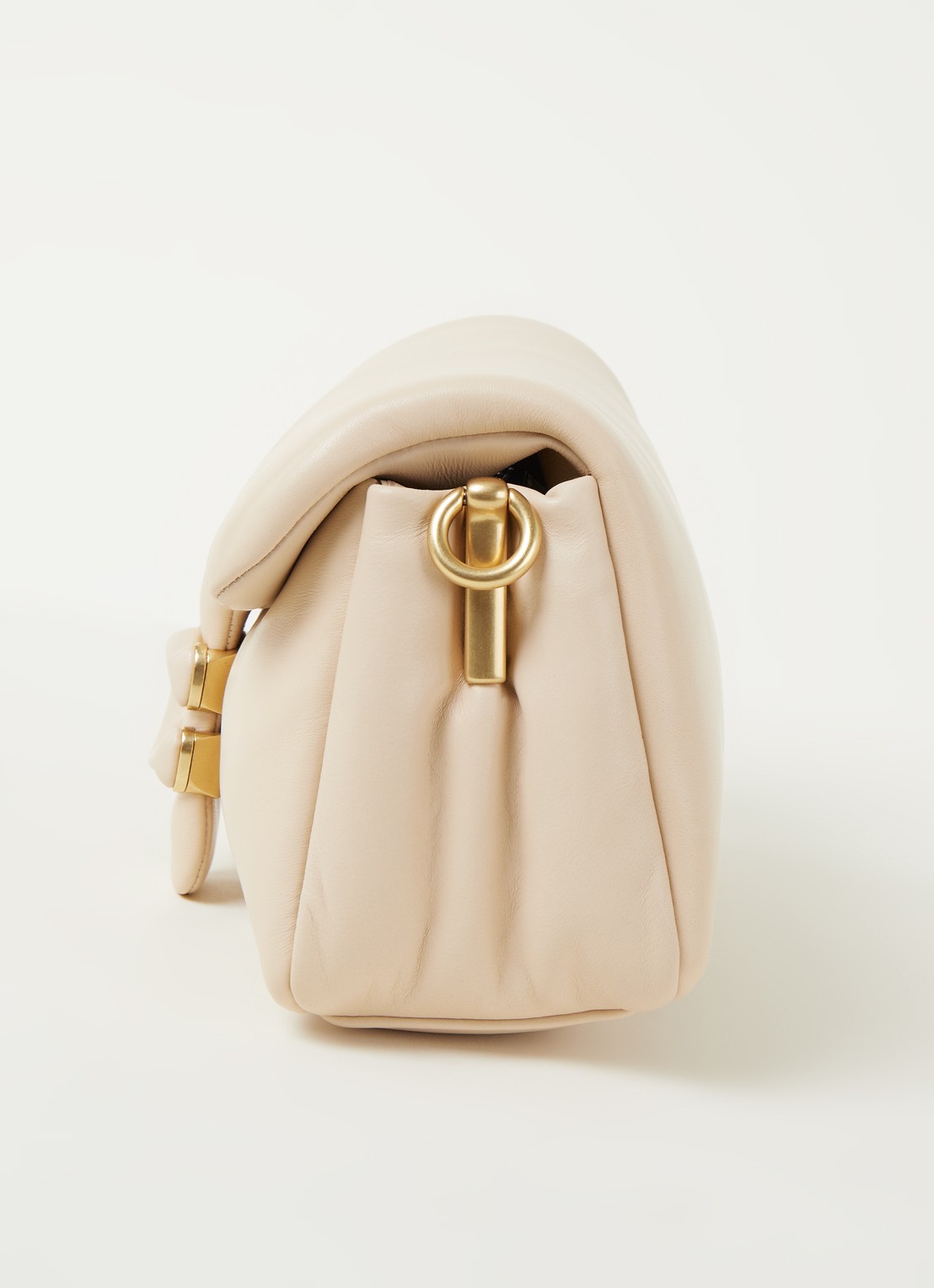 Coach Pillow Tabby 26 gewatteerde schoudertas van leer - detail 5 creme