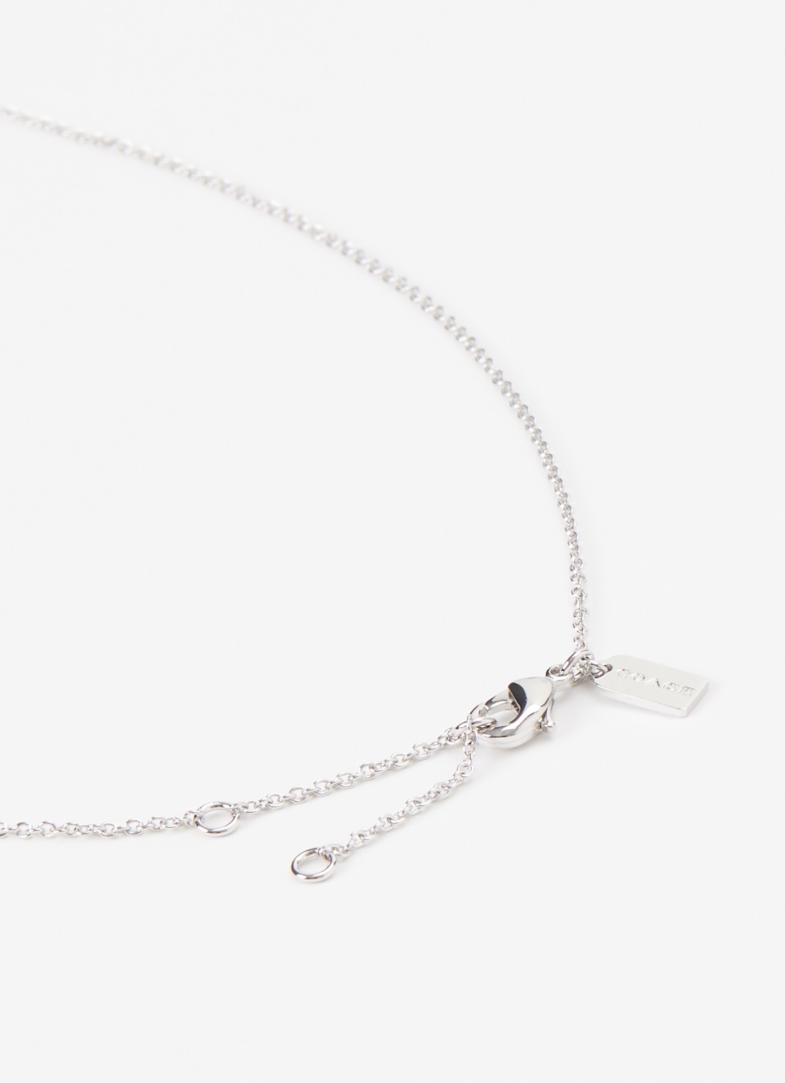 Coach Signature C ketting met hanger - detail 3 zilver