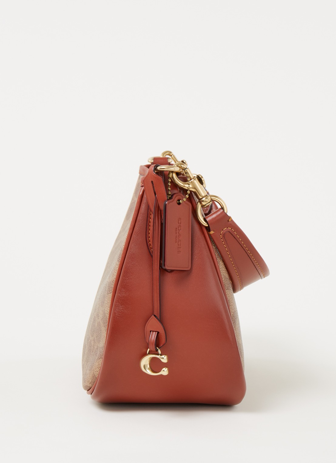 Coach Signature Cary crossbodytas van canvas met leren details - detail 6 bruin