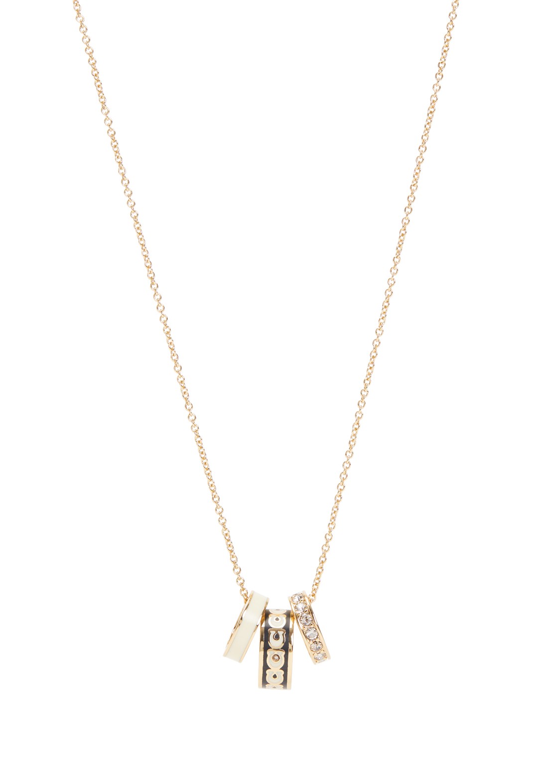 Coach Signature Rondelle ketting - voorkant 3 goud