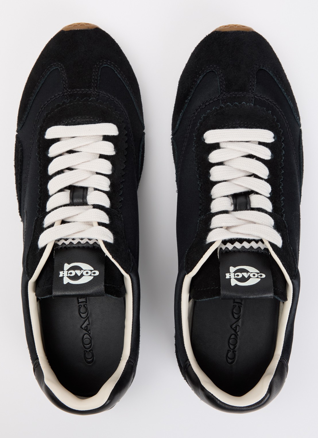 Coach Sneaker met details van suède - detail 4 zwart