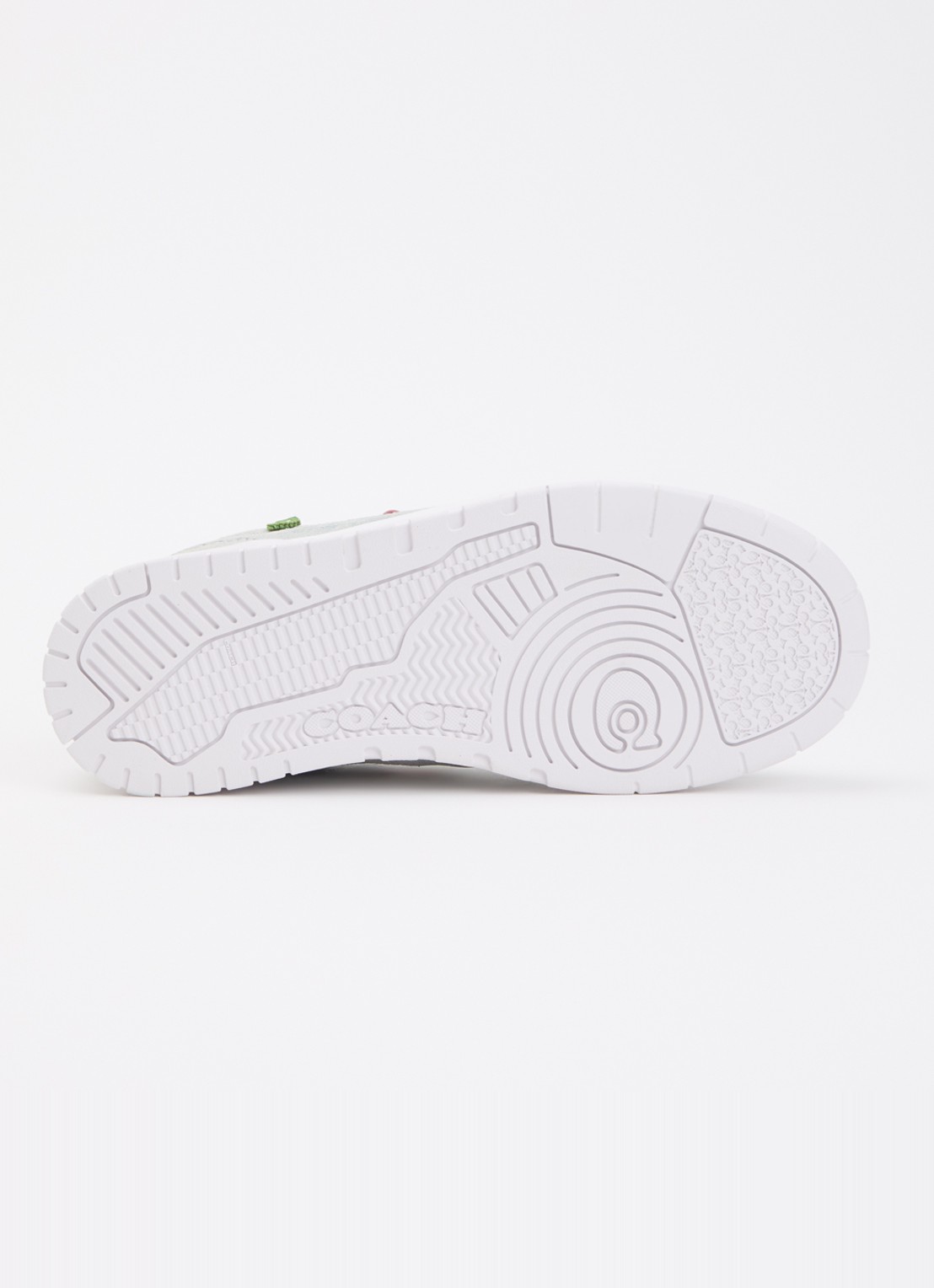 Coach Soho sneaker met borduring en logo - detail 4 lichtblauw