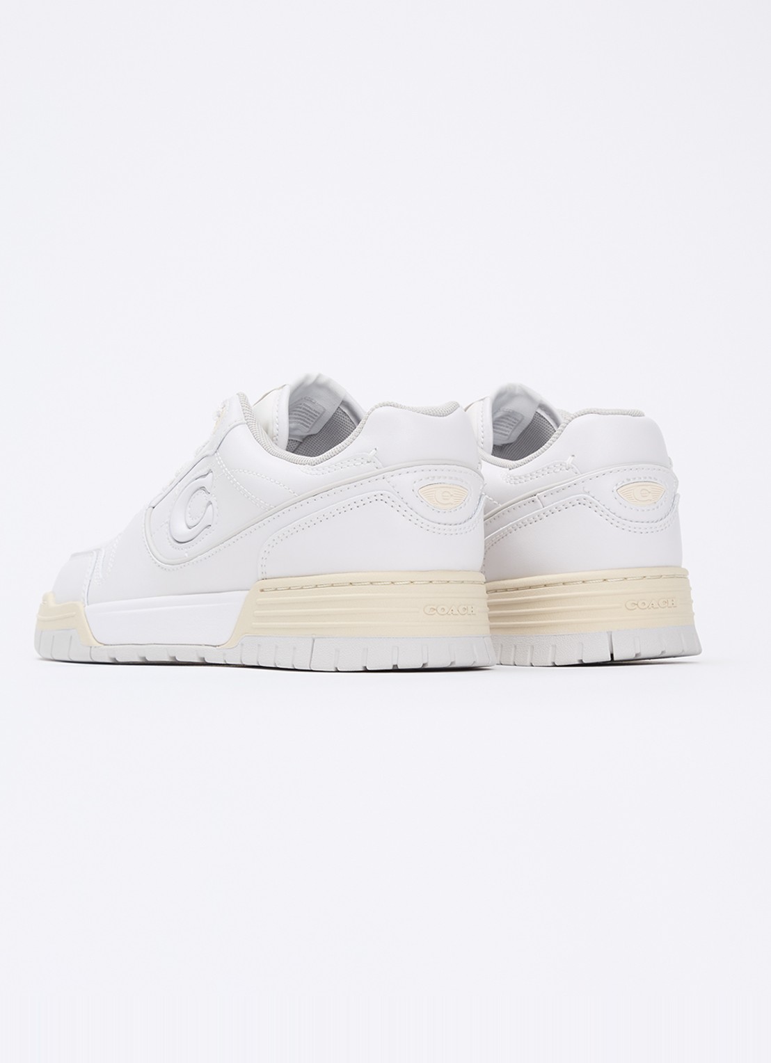 Coach Soho sneaker van leer met logo - achterkant 5 wit