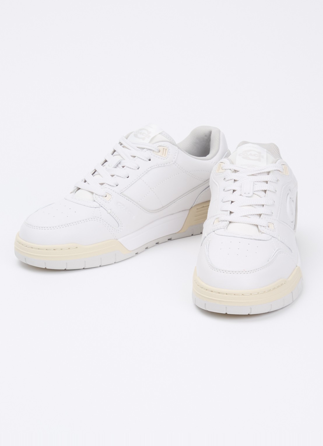 Coach Soho sneaker van leer met logo - detail 2 wit