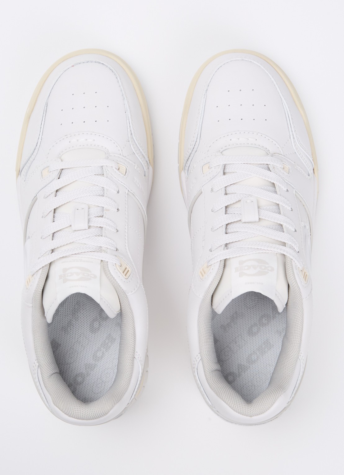 Coach Soho sneaker van leer met logo - detail 3 wit