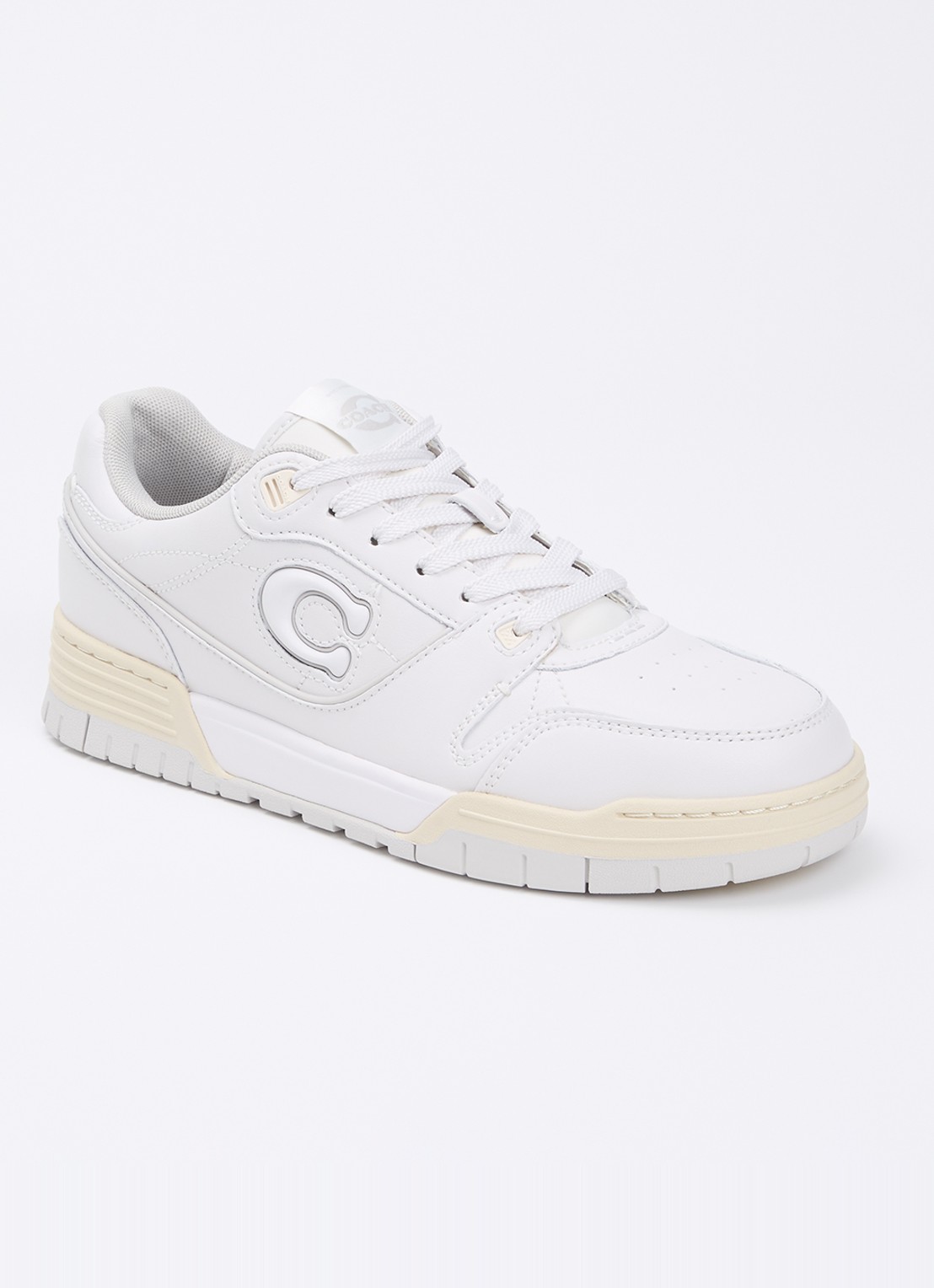 Coach Soho sneaker van leer met logo - voorkant wit