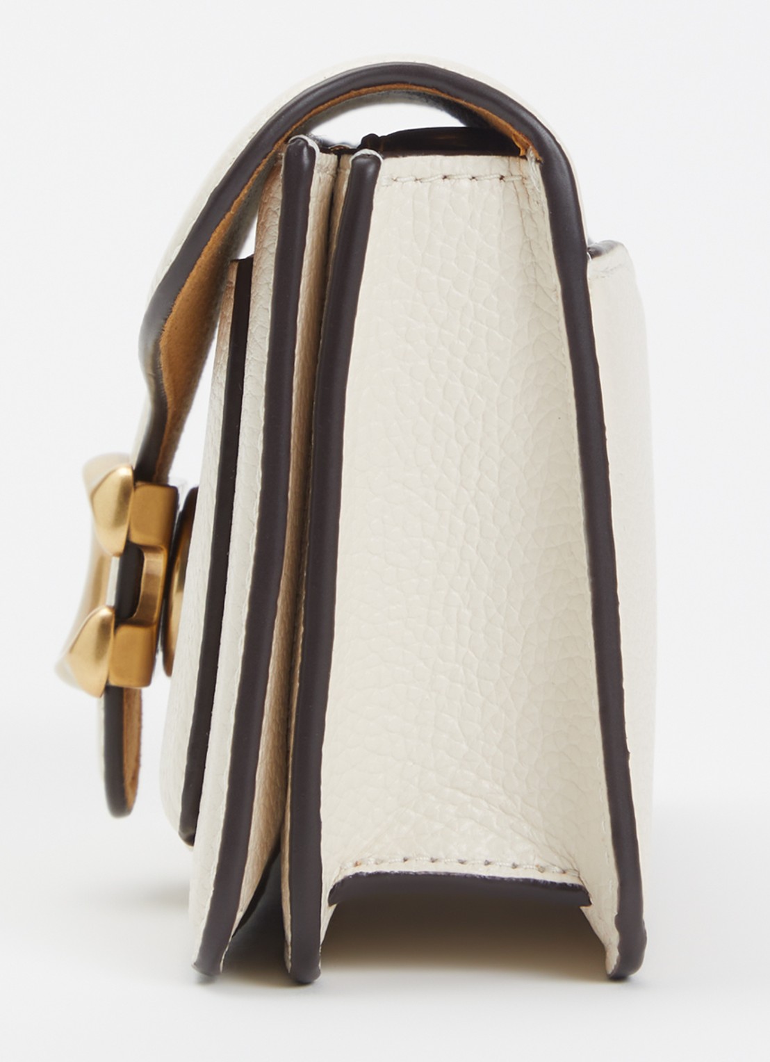 Coach Tabby 19 clutch van leer met afneembare schouderriem - detail 3 gebroken wit