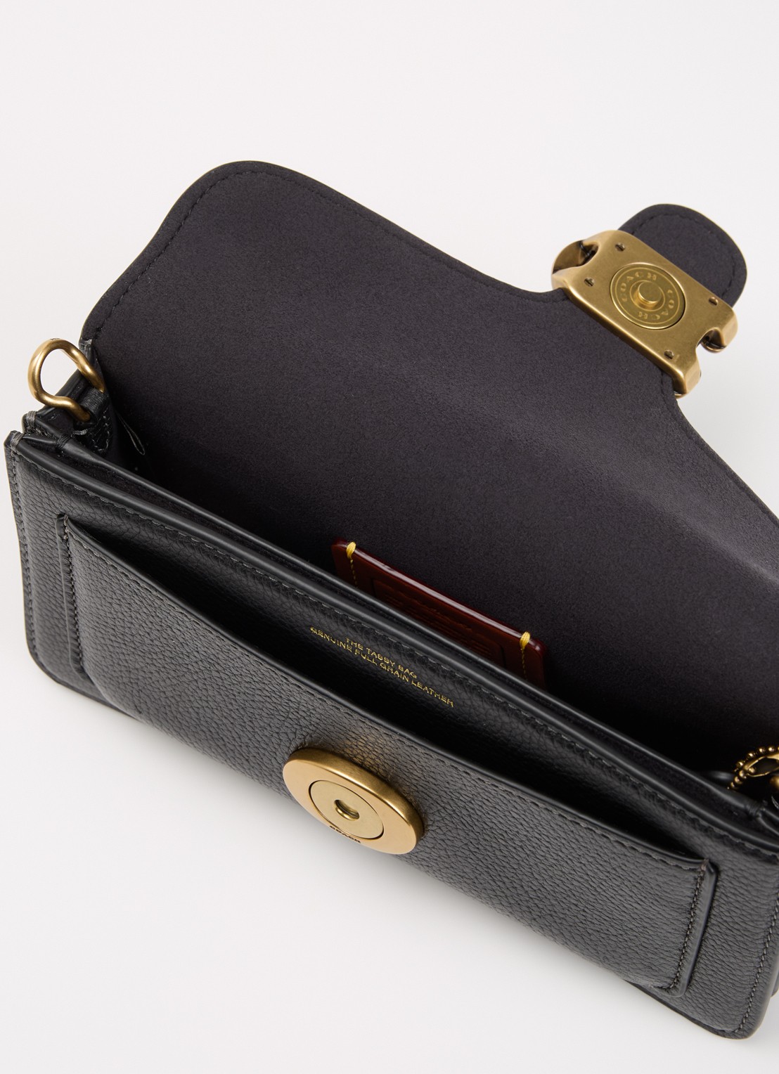 Coach Tabby 19 crossbody tas van leer met afneembare schouderriem - detail 5 zwart